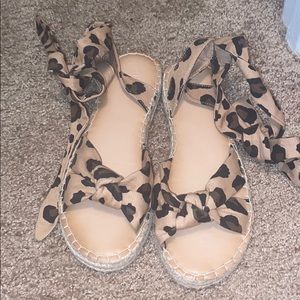 Leopard print sandals